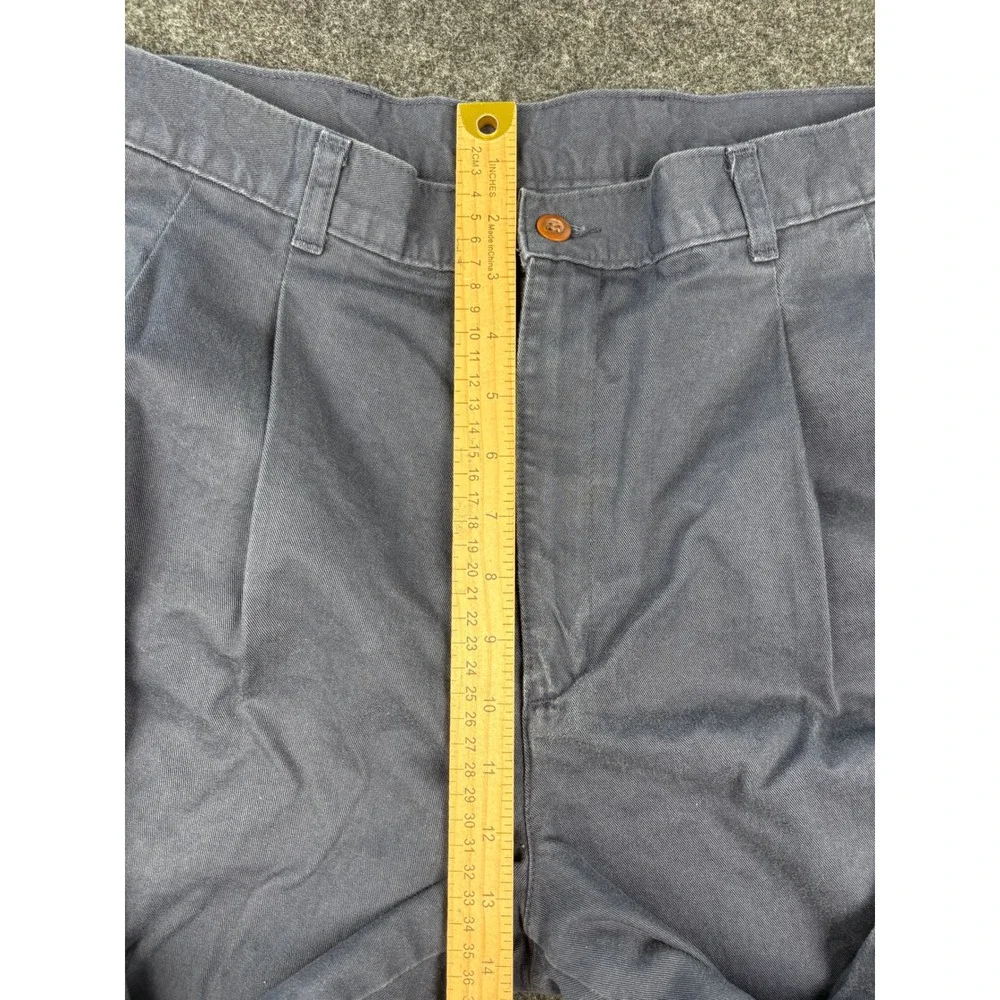 Dockers Classic Fit Pleated Chinos Mens 33x32 Navy Blue Cotton Twill Pants